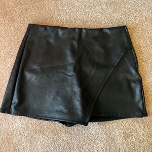 Altar'd State Large Faux Leather Wrap Skort